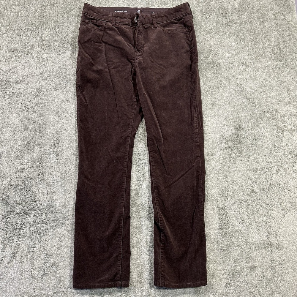 St Johns‎ Bay Women's Straight Leg Brown Corduroy Pants Size 14